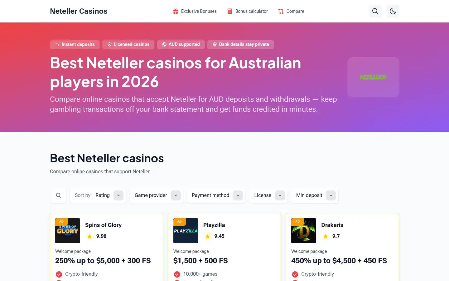 Screenshot of aussieguides.org