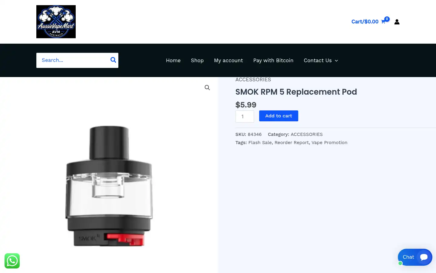 Screenshot of aussievapemart.com.au