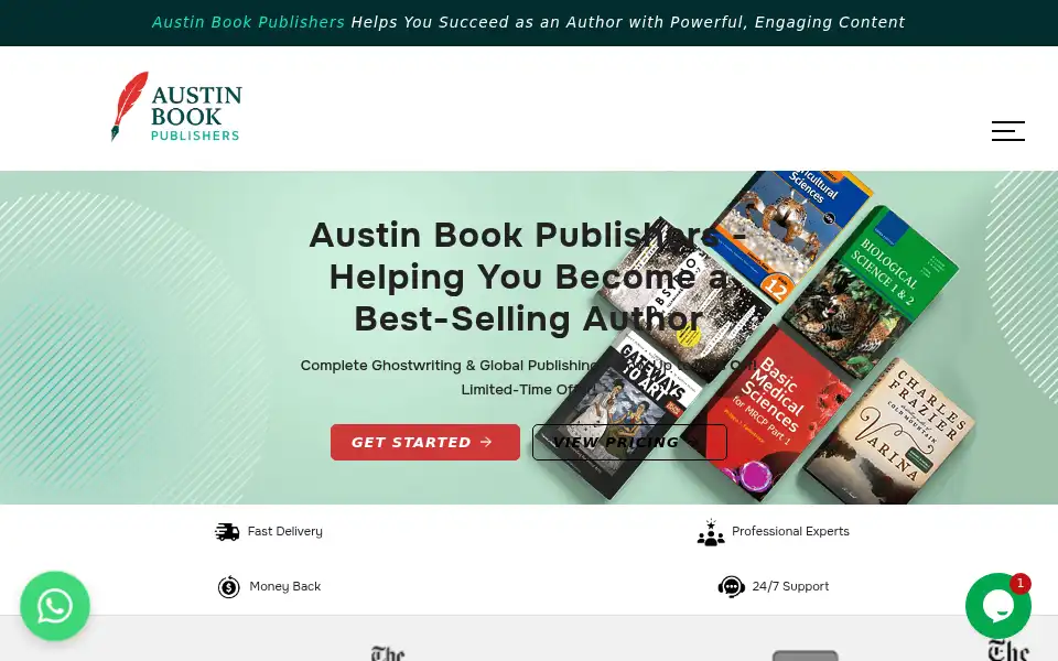 Screenshot of austinbookpublishers.com