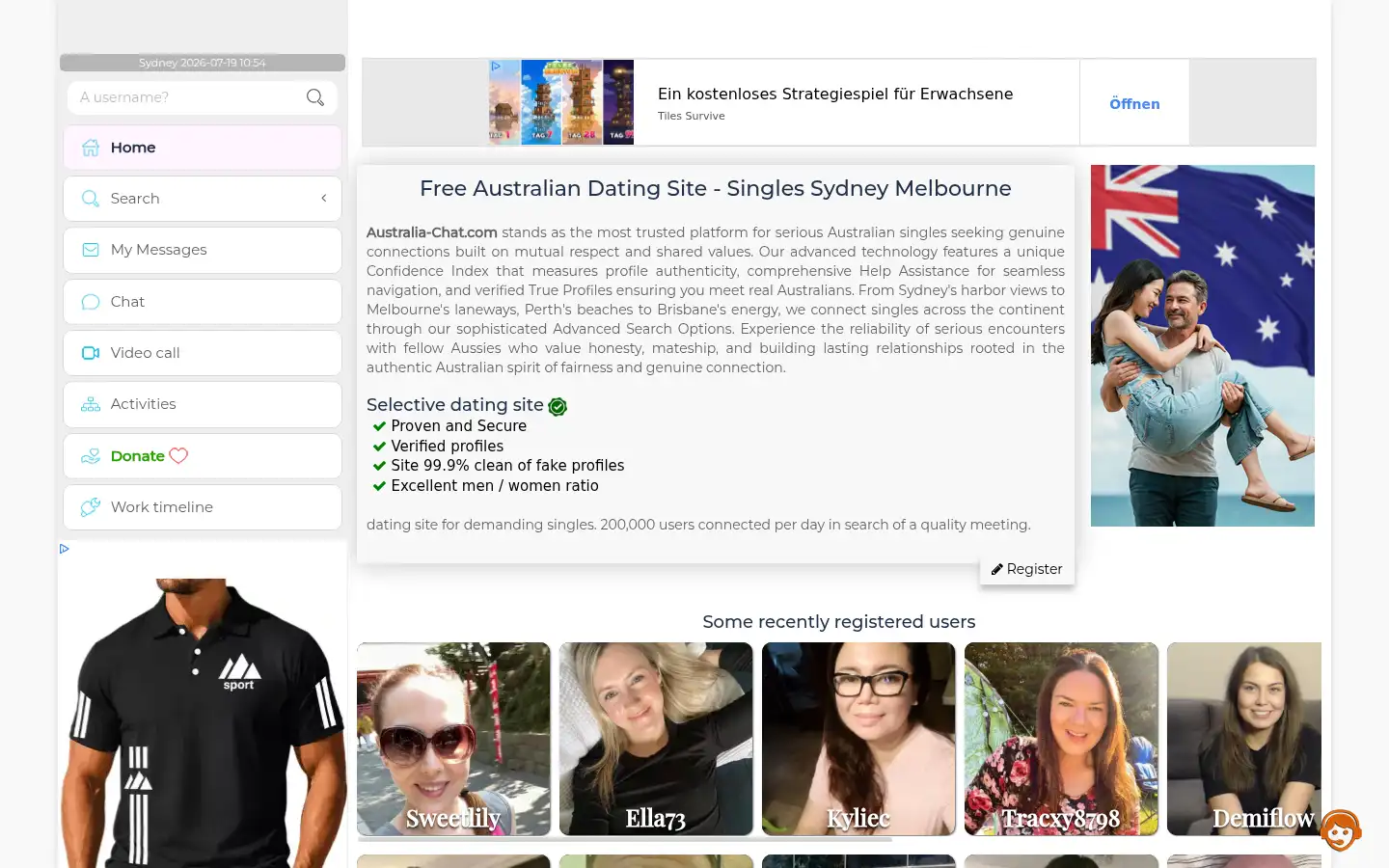Screenshot of australia-chat.com