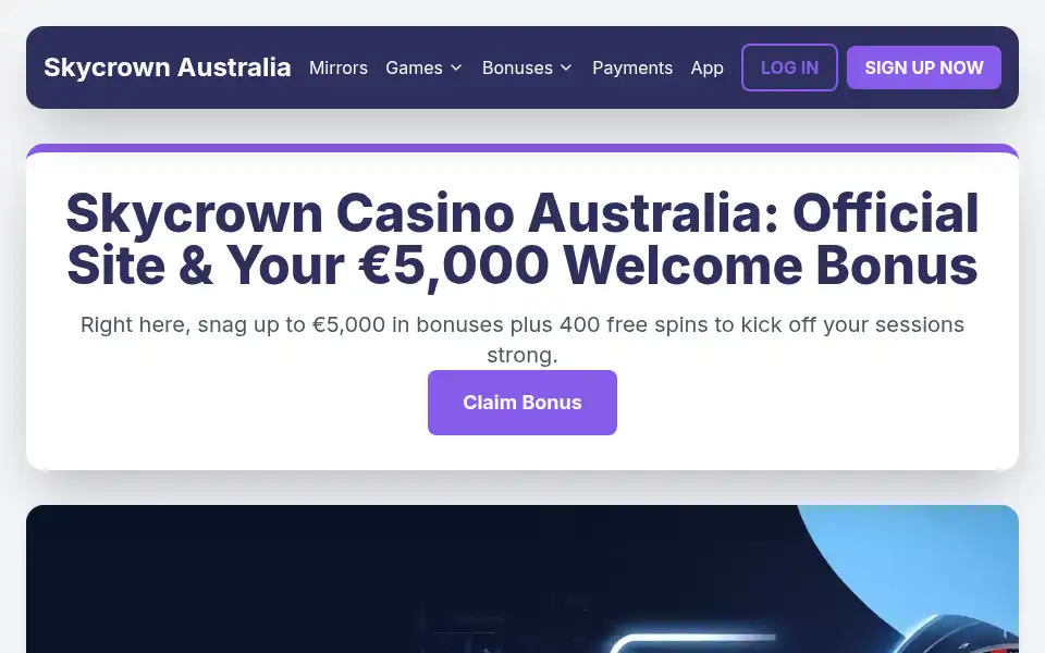Screenshot of australia-skycrown-casino.com
