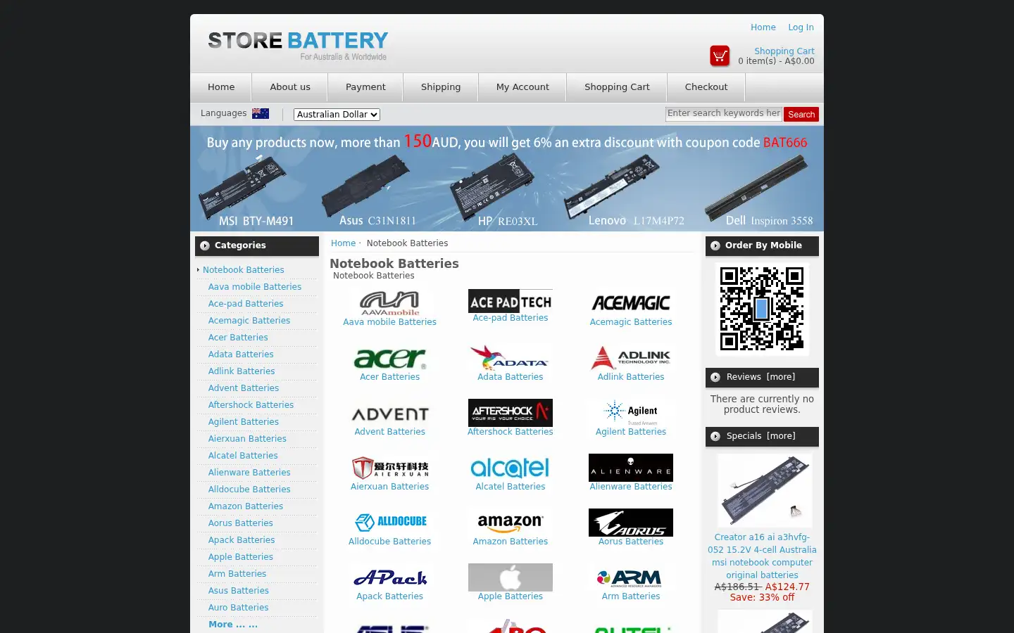 Screenshot of australiabattery.com