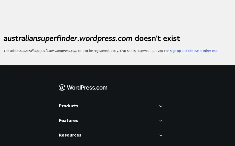 Screenshot of australiansuperfinder.com.au