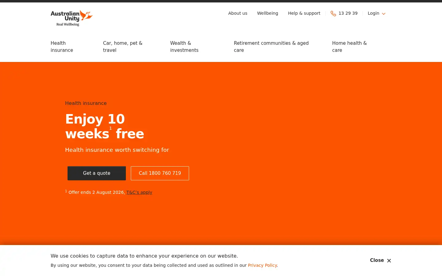 Screenshot of australianunity.com.au