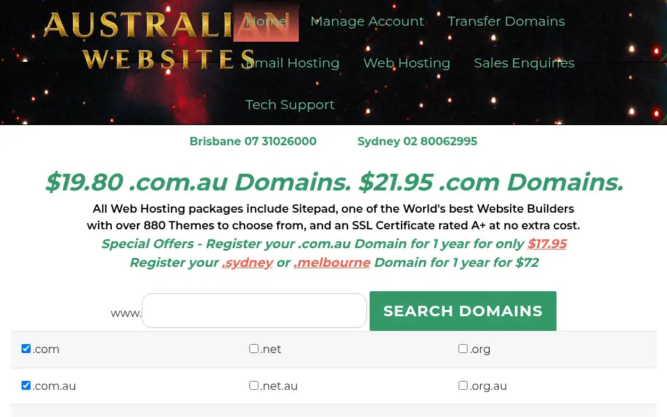 Screenshot of australianwebsites.com.au