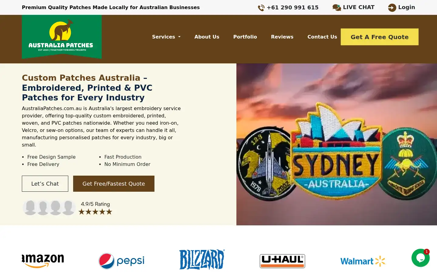 Screenshot of australiapatches.com