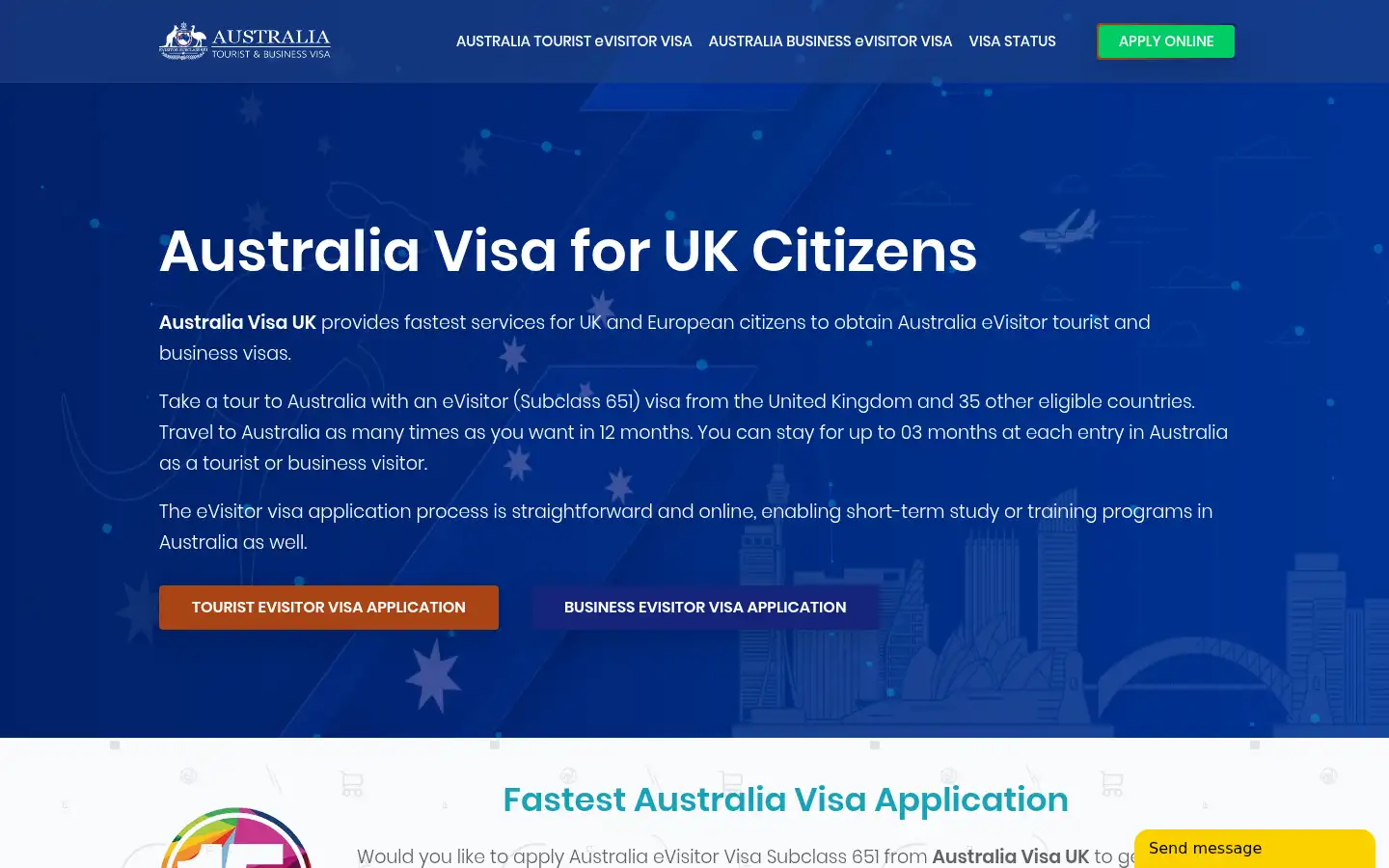 Screenshot of australiavisauk.co.uk