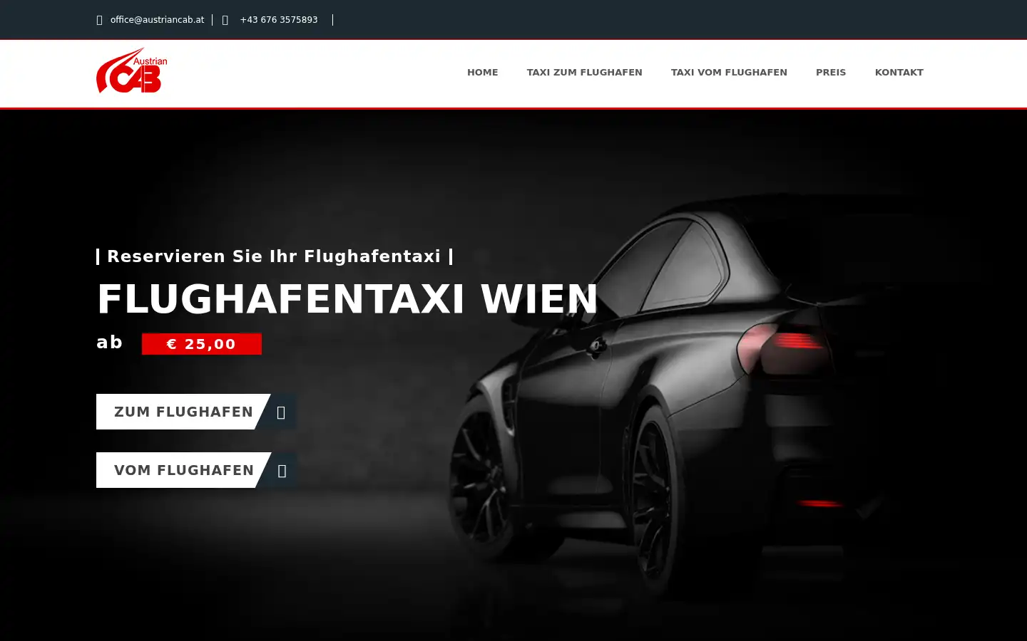 Screenshot of austriancab.at