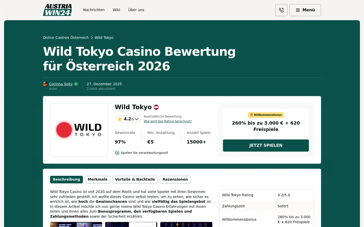 Screenshot of austriawin24.at