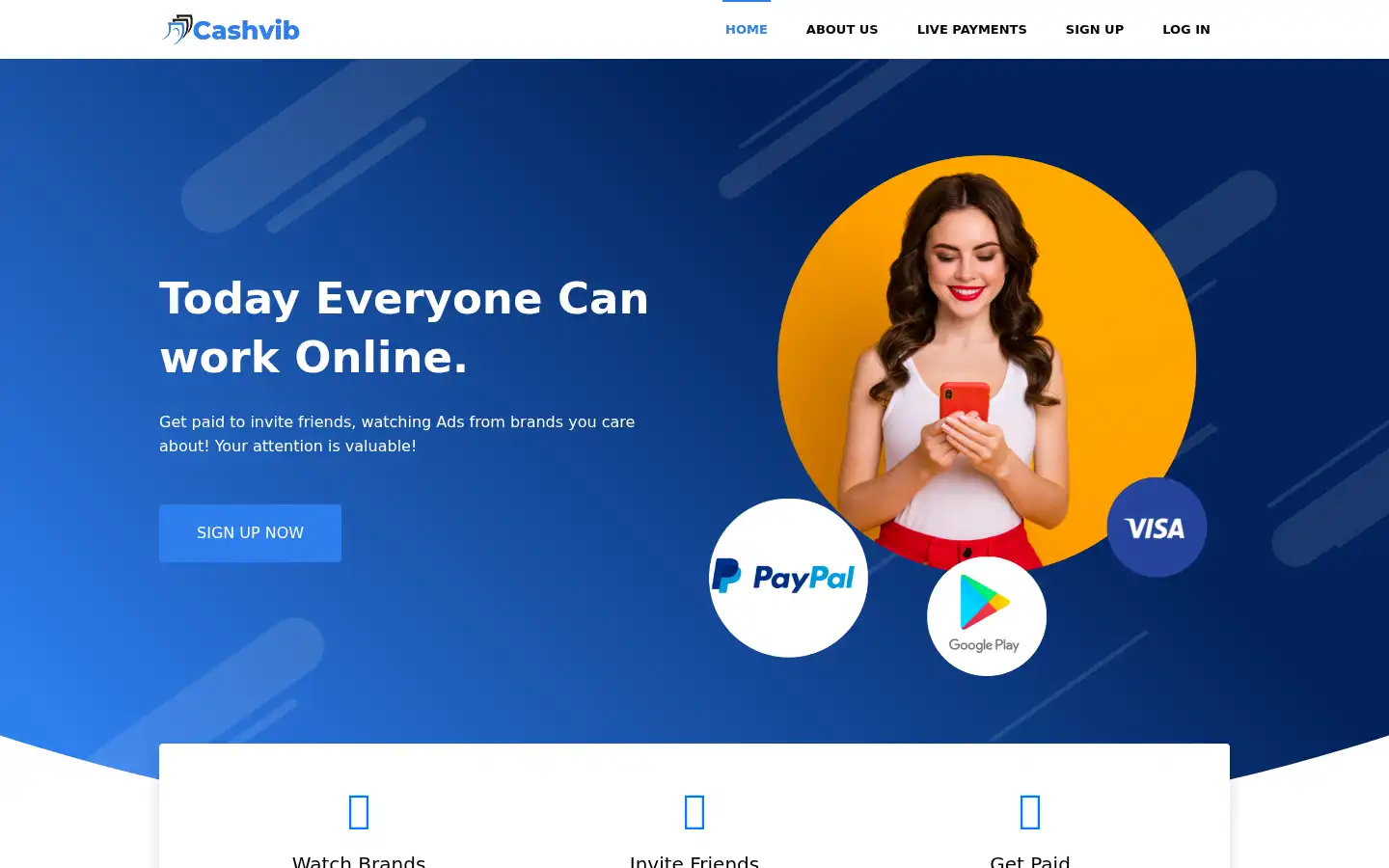 Screenshot of auth.cashvib.com