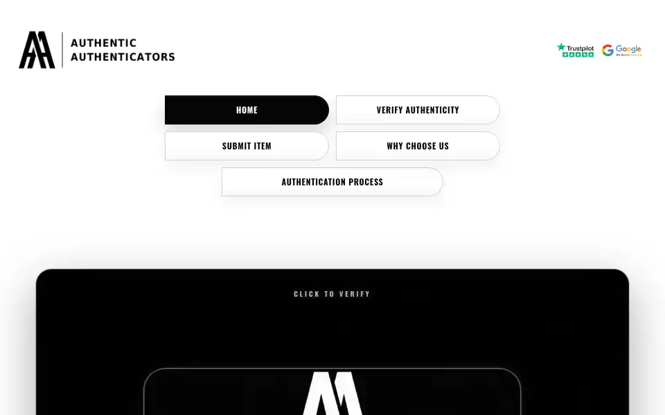 Screenshot of authenticauthenticators.com