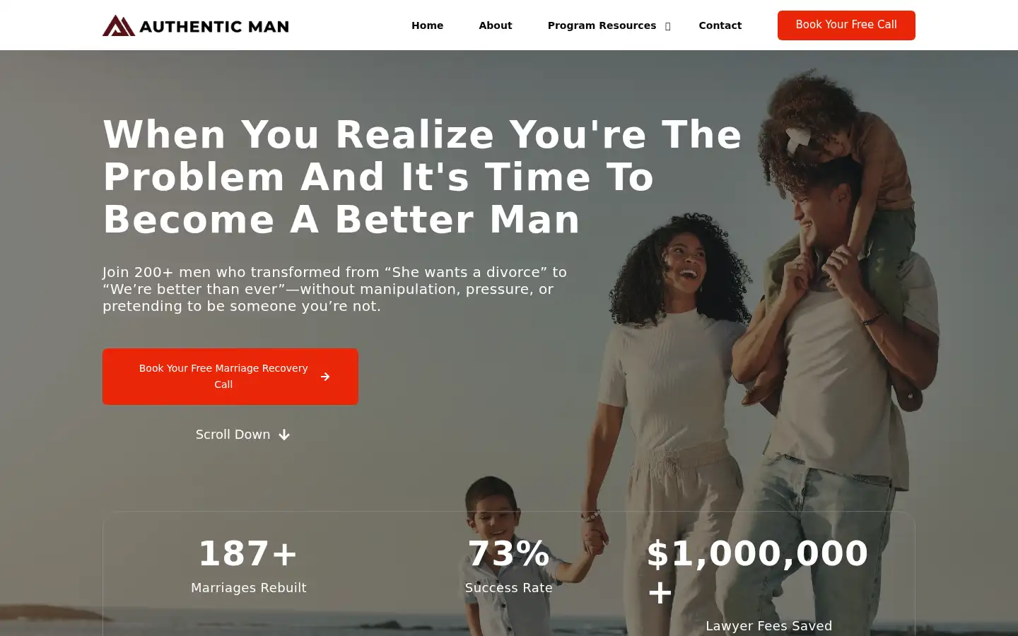 Screenshot of authenticman.com