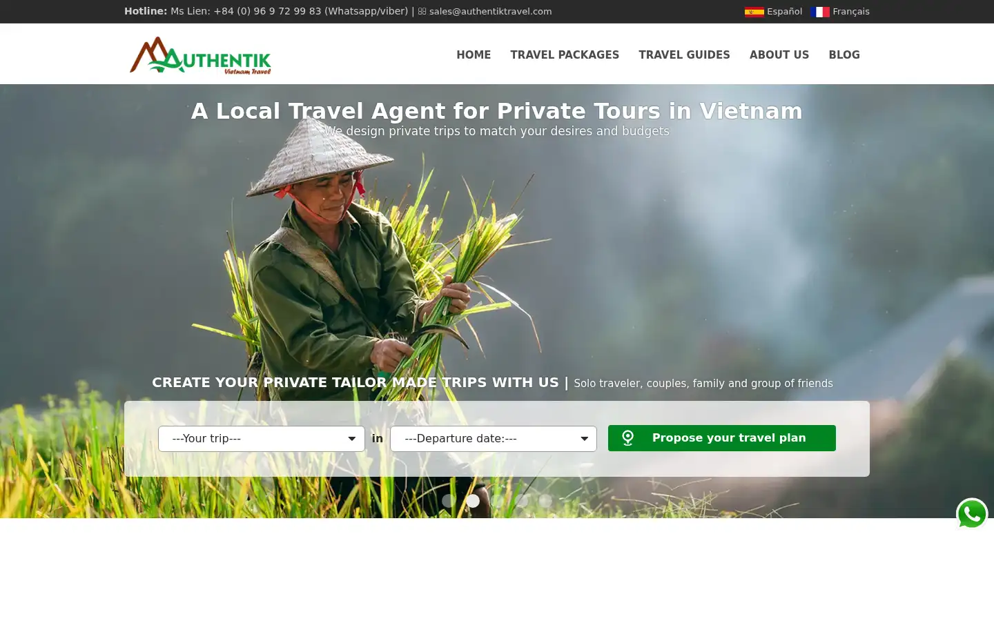 Screenshot of authentiktravel.com