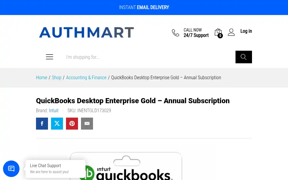 Screenshot of authmart.shop