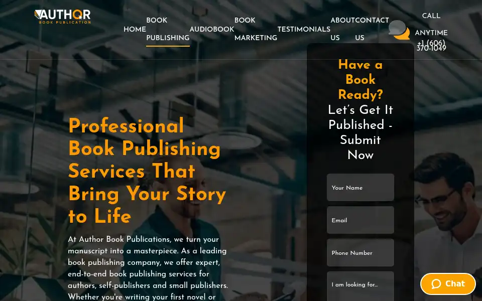 Screenshot of authorbookpublications.com