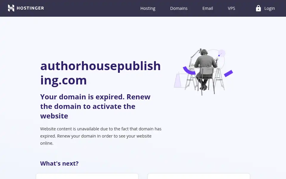 Screenshot of authorhousepublishing.com