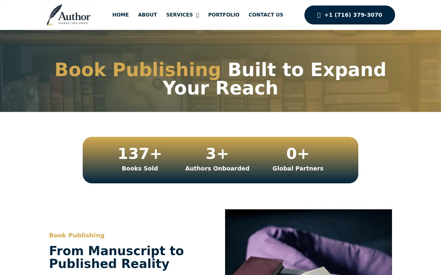 Screenshot of authormarketingpros.com