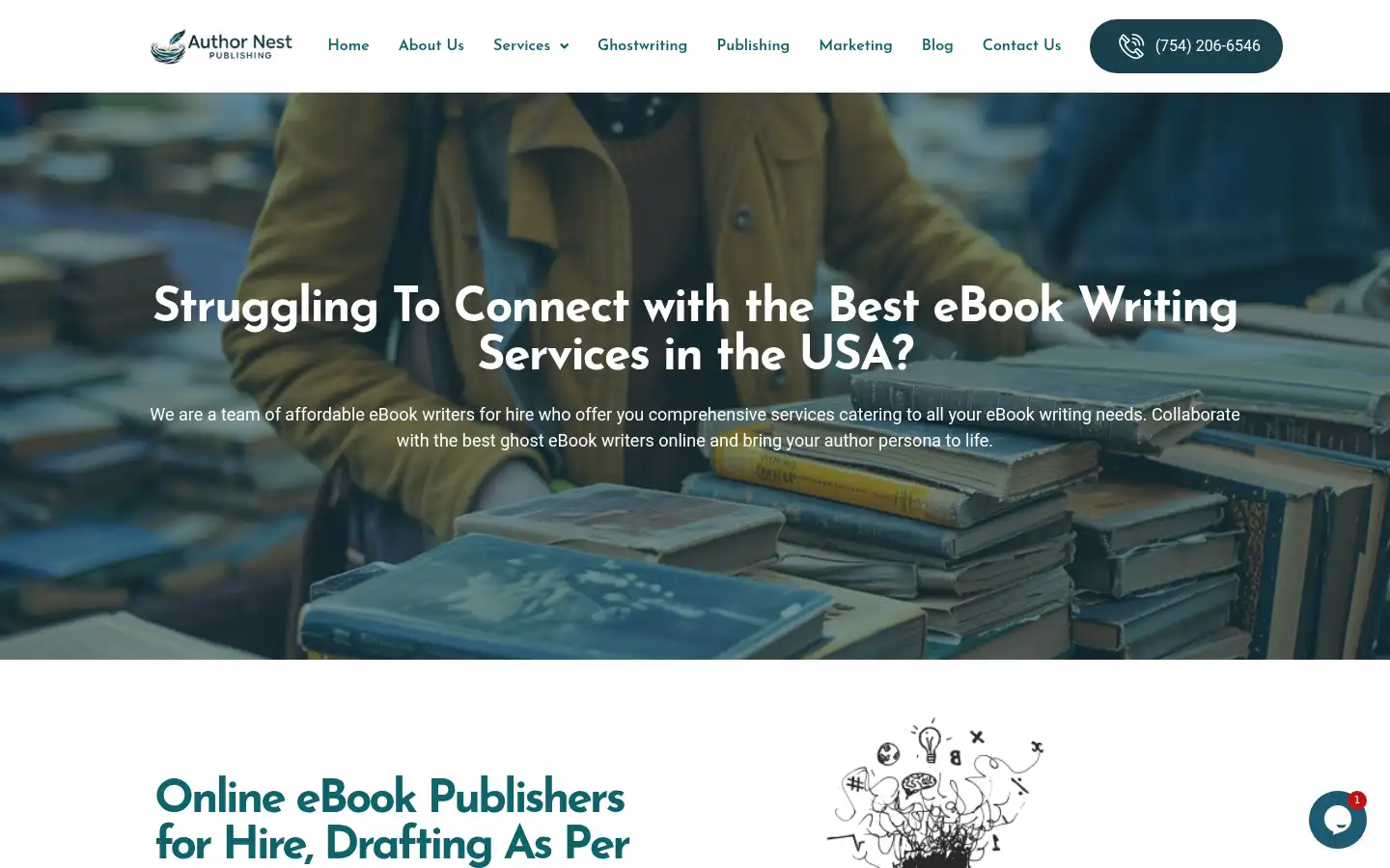 Screenshot of authornestpublishing.com