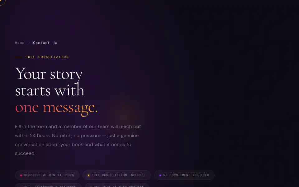 Screenshot of authorpublishinghub.com