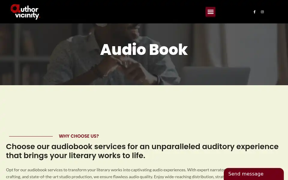 Screenshot of authorvicinity.com