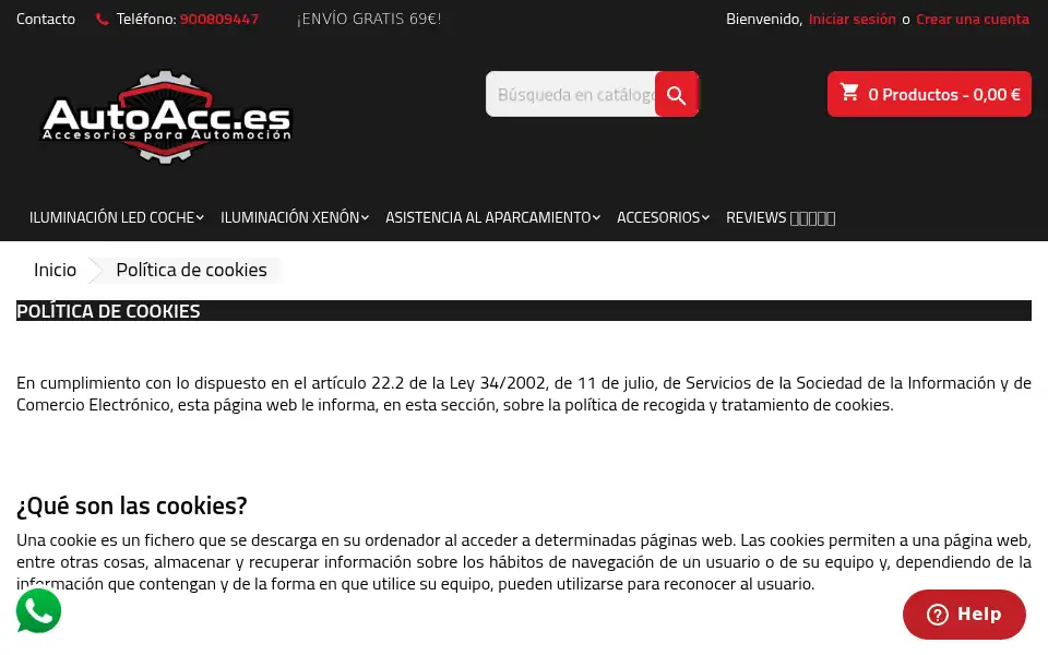 Screenshot of autoacc.es