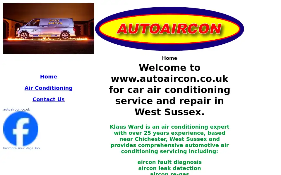 Screenshot of autoaircon.co.uk