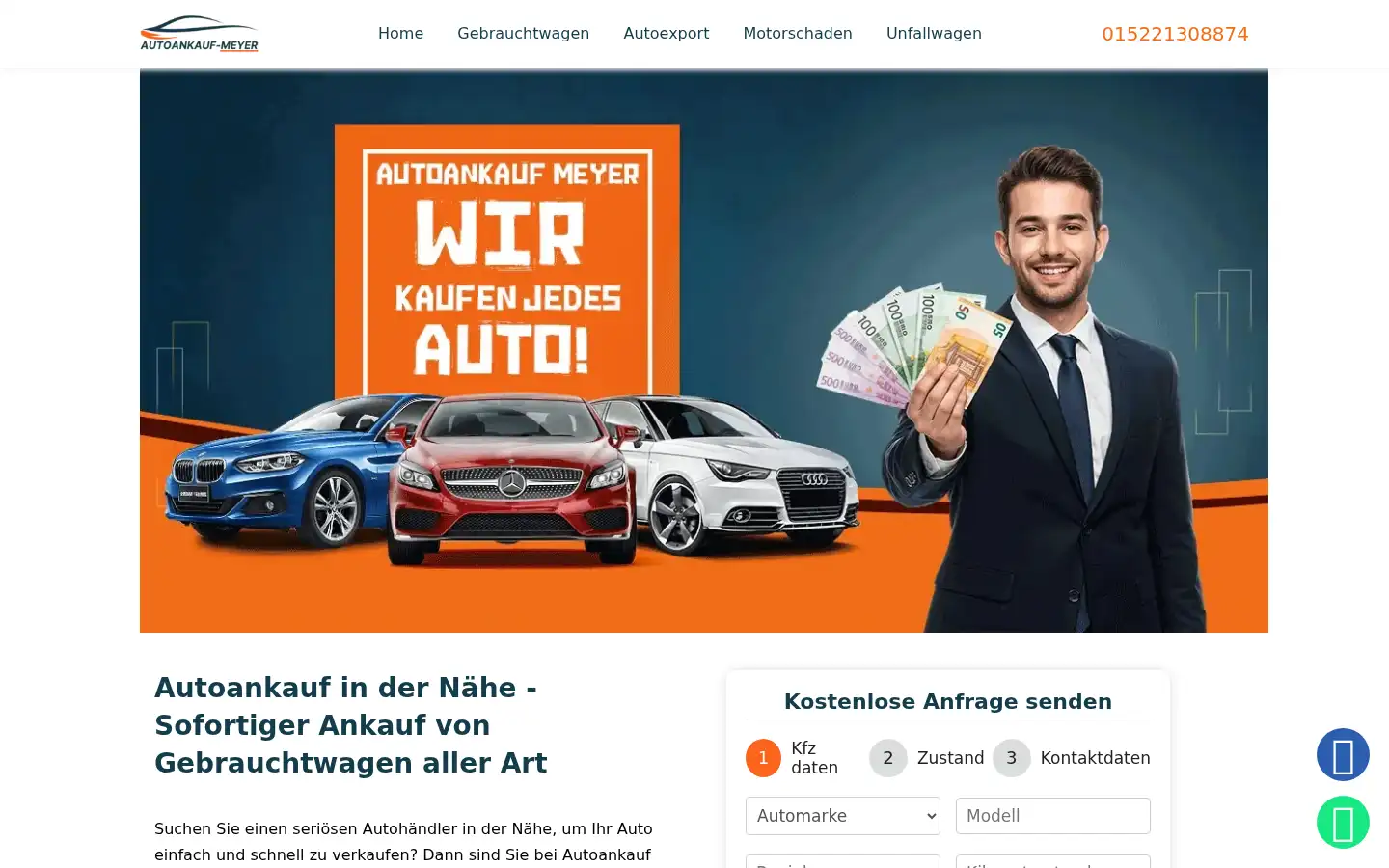 Screenshot of autoankauf-meyer.de