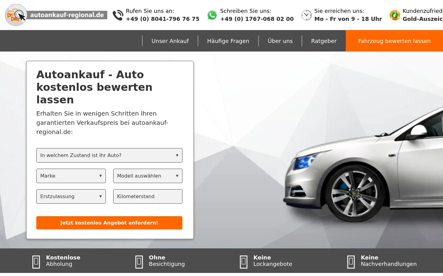 Screenshot of autoankauf-regional.de