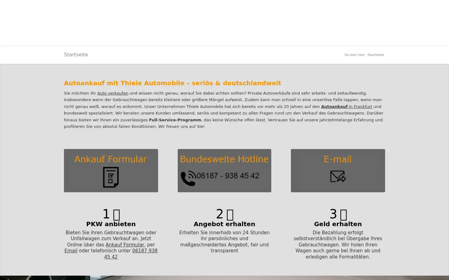 Screenshot of autoankauf-thiele.de