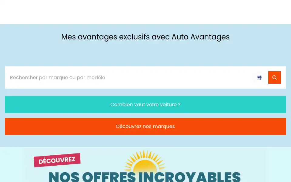 Screenshot of autoavantages.fr