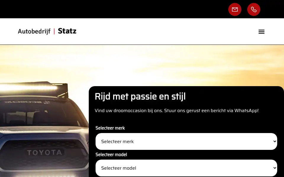 Screenshot of autobedrijfstatz.nl