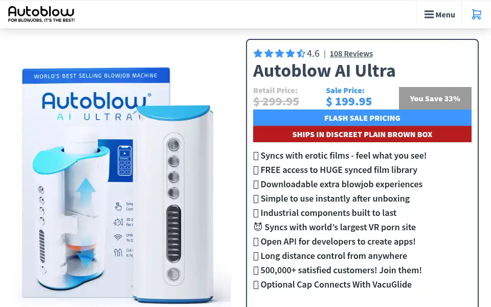 Screenshot of autoblow.com