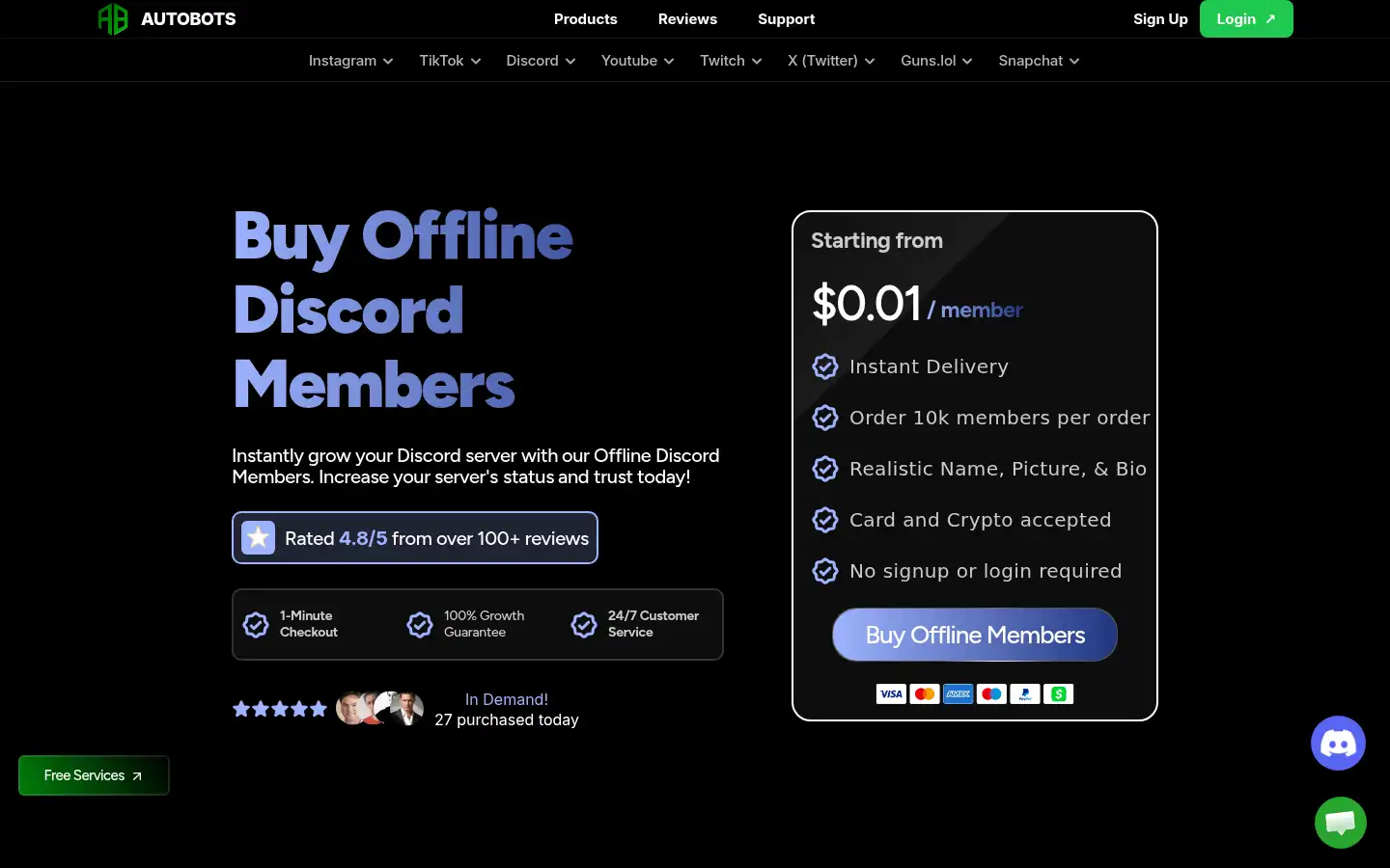 Screenshot of autobotssales.com