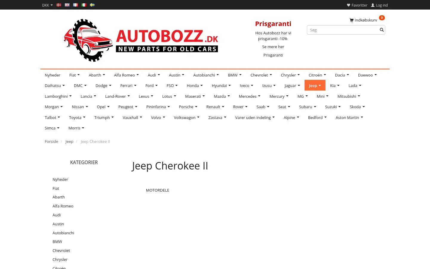 Screenshot of autobozz.dk