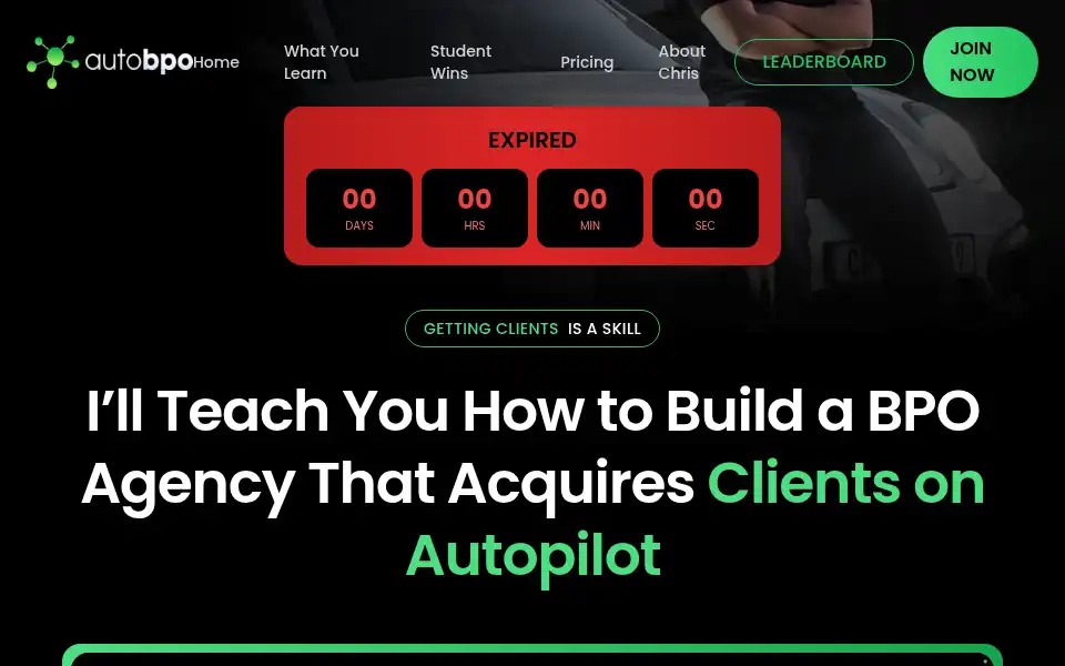 Screenshot of autobpo.ai