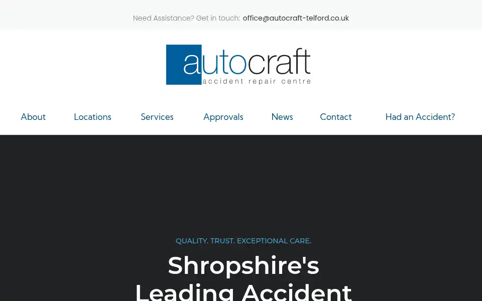 Screenshot of autocraft-telford.co.uk