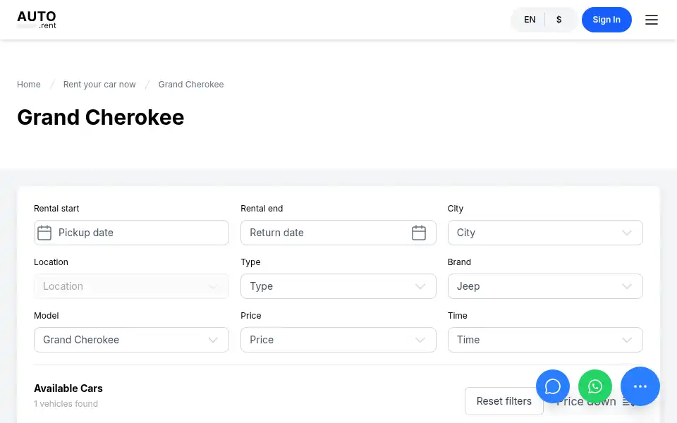 Screenshot of autodominicana.rent