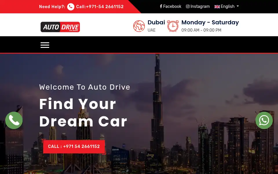 Screenshot of autodrivecarrental.com