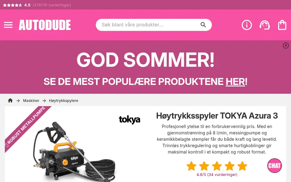 Screenshot of autodude.no