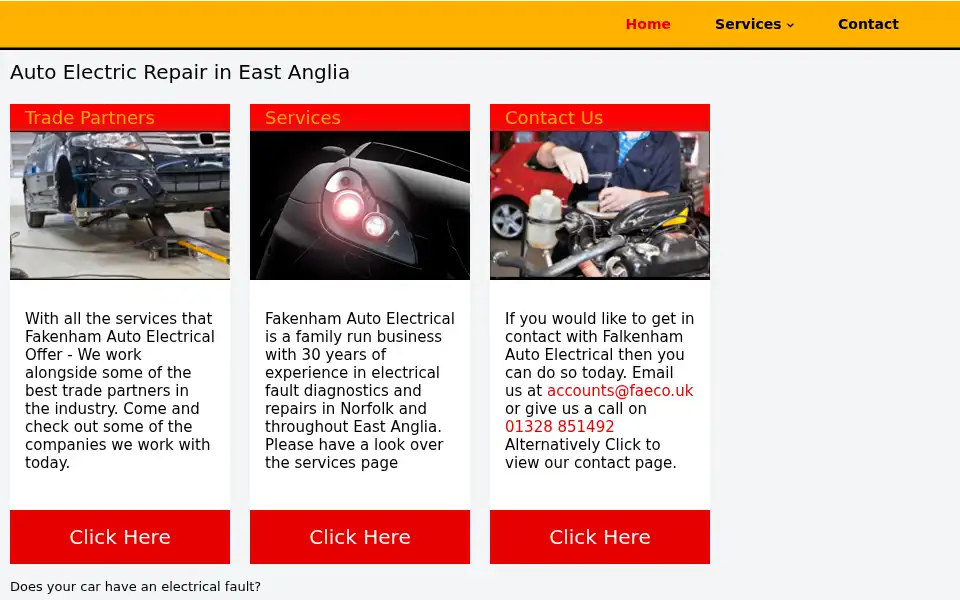 Screenshot of autoelectricalnorfolk.co.uk