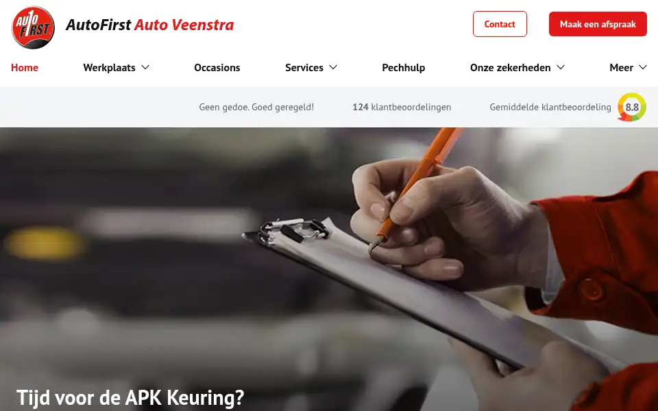 Screenshot of autofirst-autoveenstra.nl
