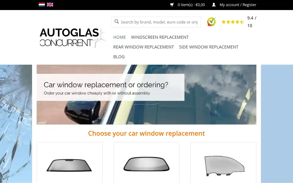 Screenshot of autoglas-concurrent.nl