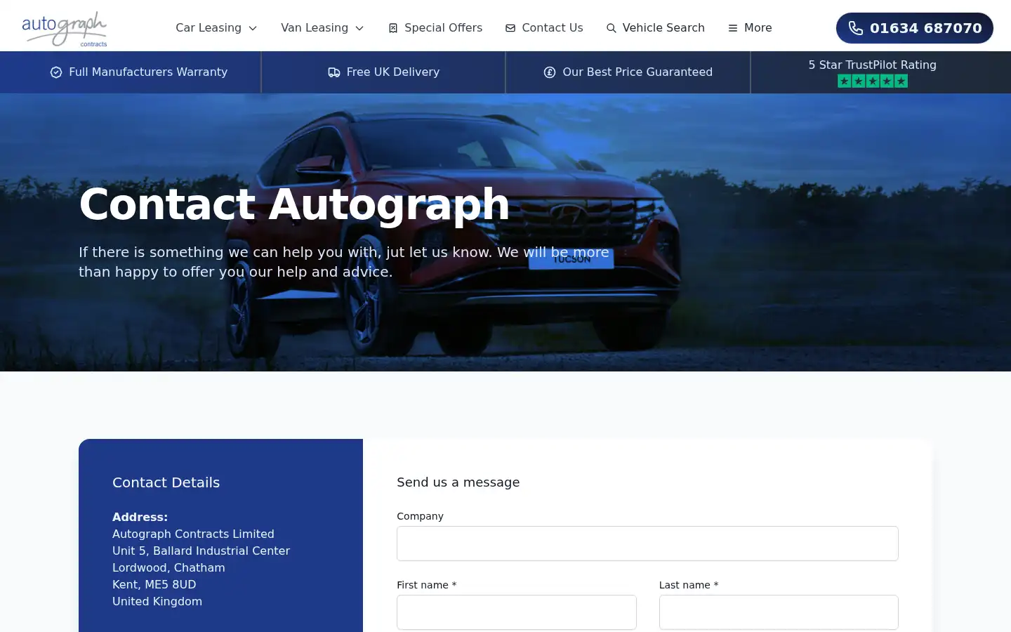 Screenshot of autographcontracts.co.uk