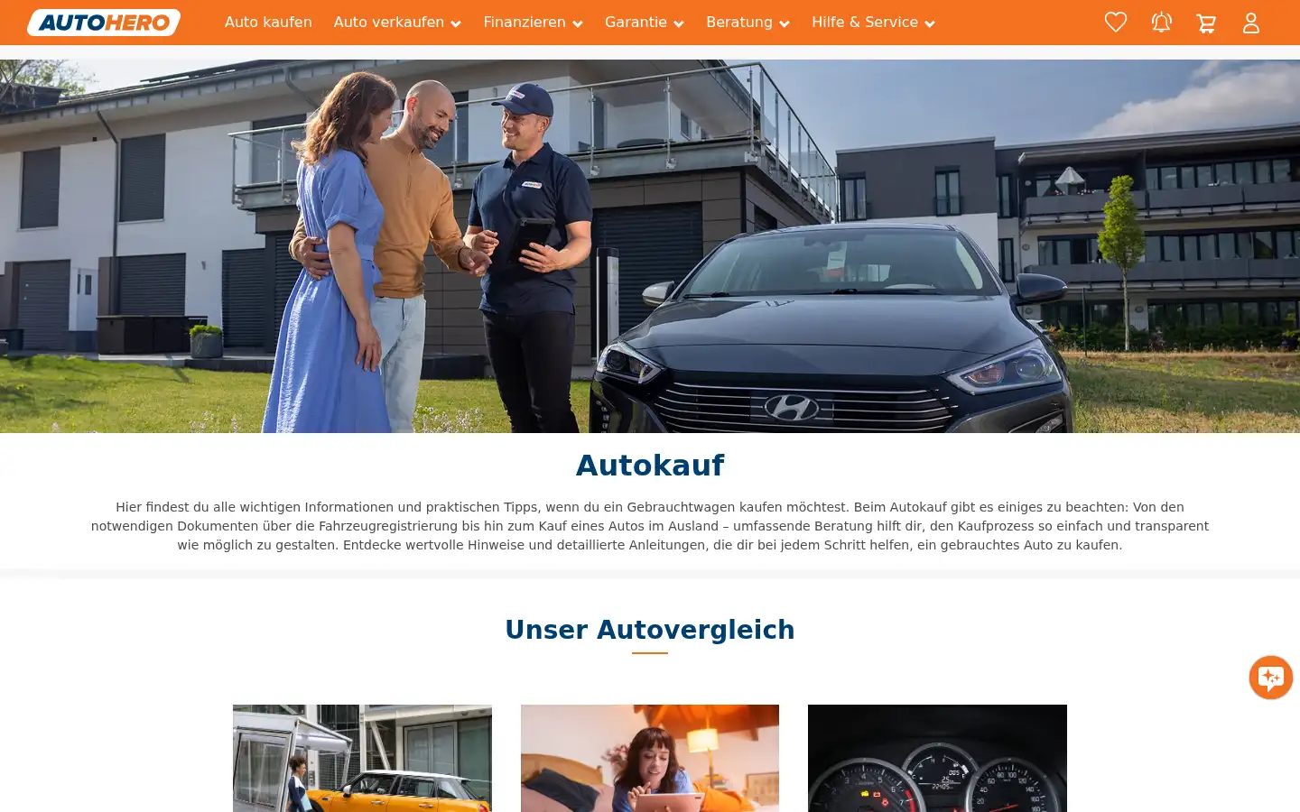 Screenshot of autohero.com