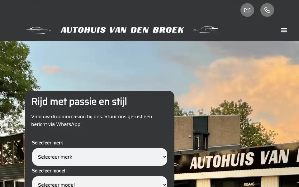 Screenshot of autohuisvandenbroek.nl