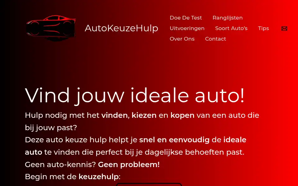 Screenshot of autokeuzehulp.com