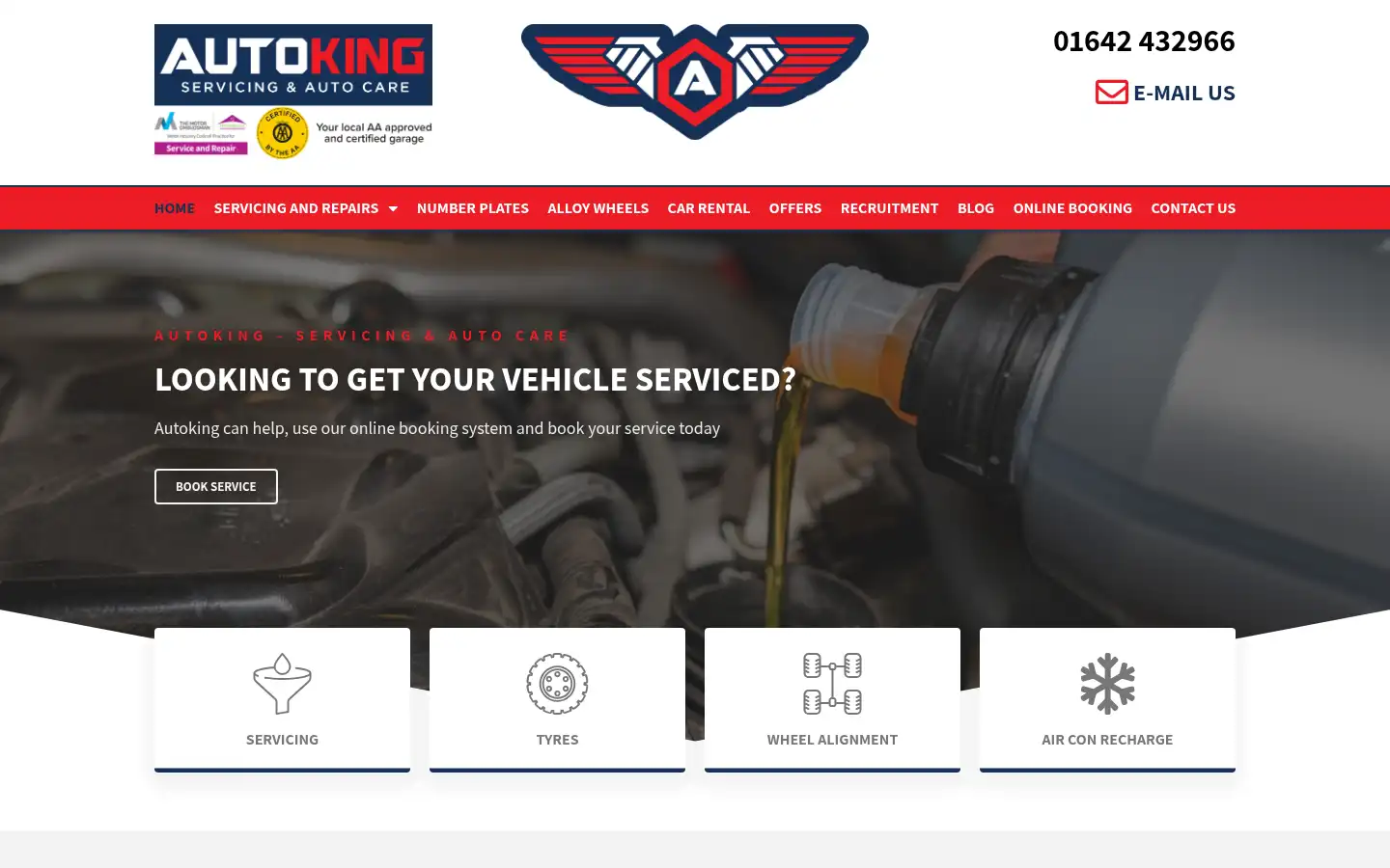 Screenshot of autokingne.co.uk