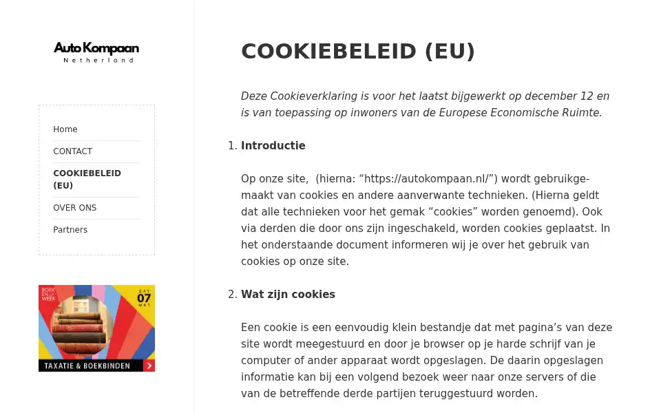 Screenshot of autokompaan.nl