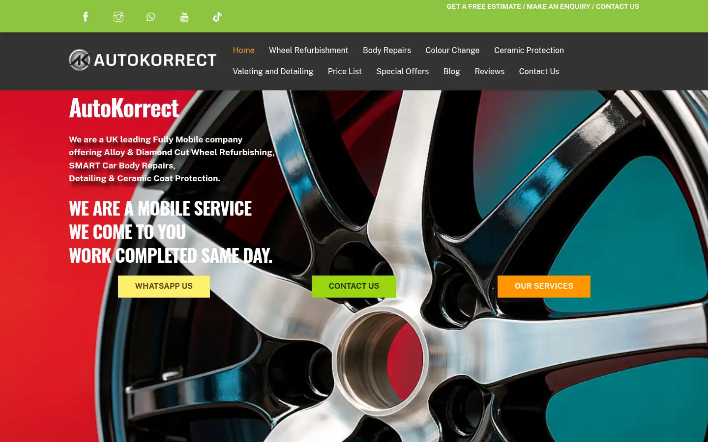 Screenshot of autokorrect.co.uk