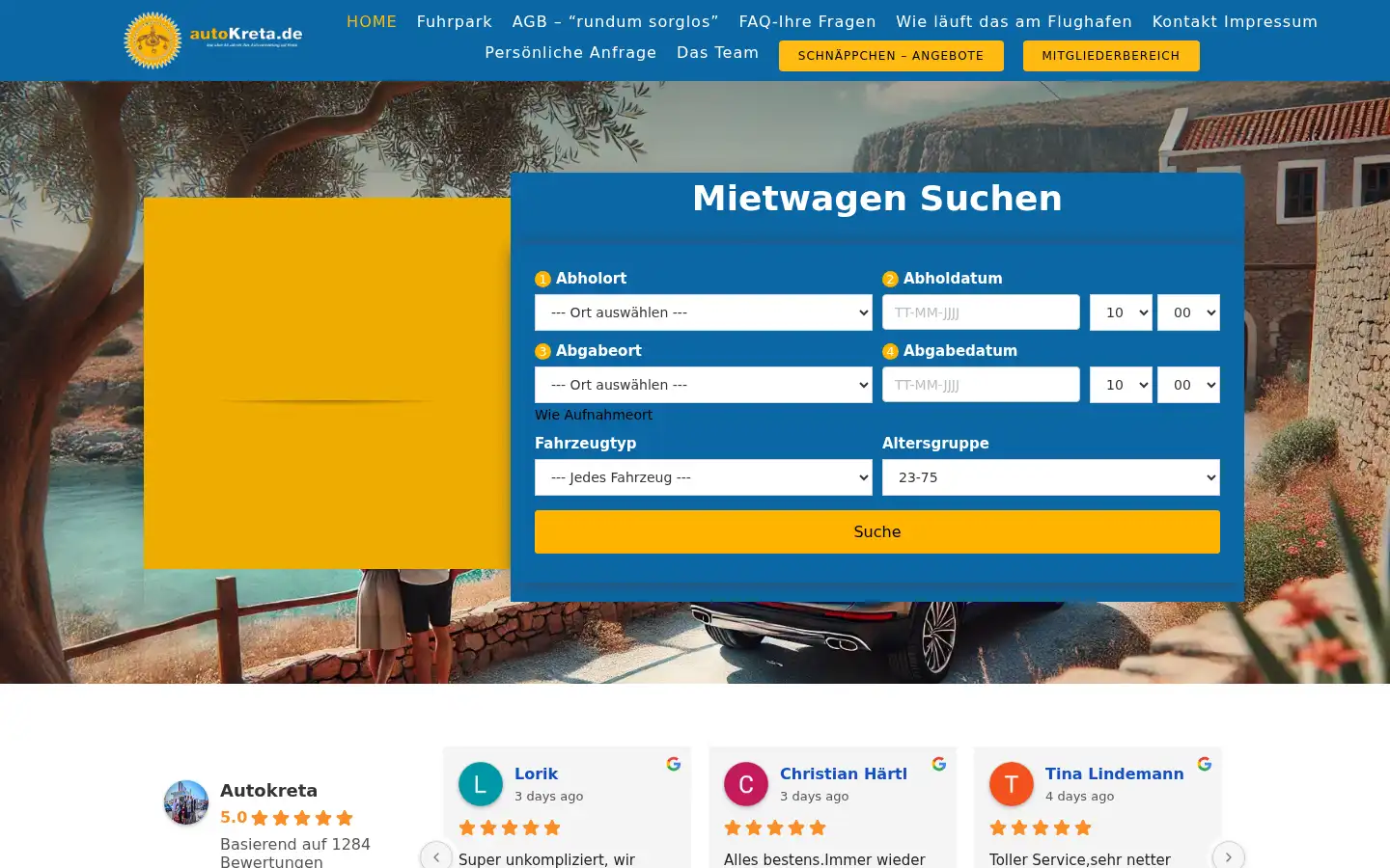 Screenshot of autokreta.de